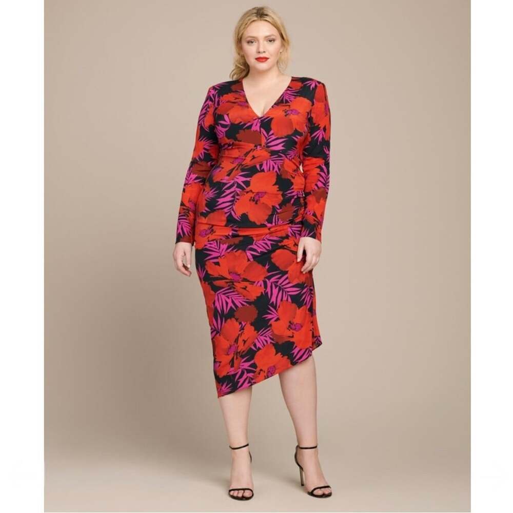 Veronica Beard Alvaro Dress Long Sleeve Midi Sheath Silk Dress Women's 22 $650
